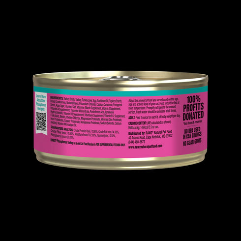 Rawz Lower Phosphorous Wet Cat Food - Turkey - 5.5oz Can