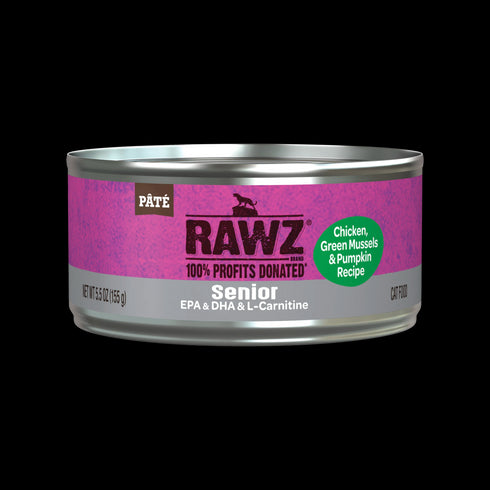 Rawz Senior Wet Cat Food - Chicken, Pumpkin, & Green Mussels - 5.5oz Can