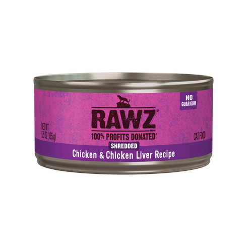 Rawz Shredded Wet Cat Food - Chicken & Chicken Liver - 5.5oz Can