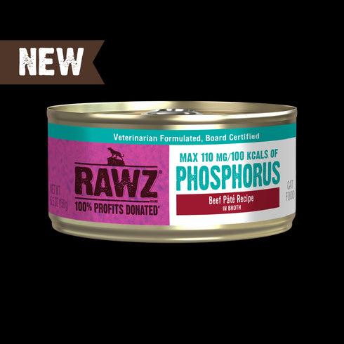 Rawz Lower Phosphorous Wet Cat Food - Beef - 5.5oz Can