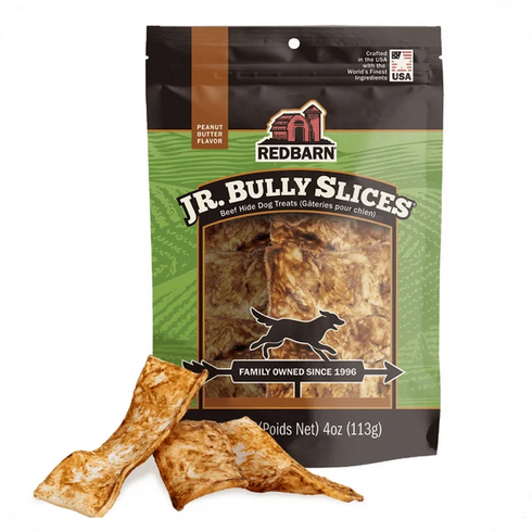 Redbarn Bully Jr Slices Dog Treats - Peanut Butter - 4oz Bag