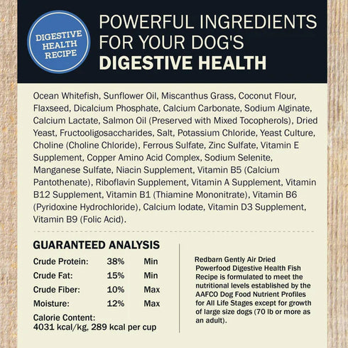 Redbarn Air Dried Powerfood Digestive Health Dog Food - Fish - 2.5oz Bag