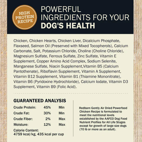 Redbarn High Protein Air Dried Dog Food - Chicken - 2.5oz Bag