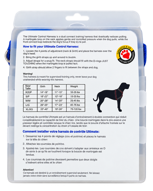 RC Pet Ultimate Control Harness - X-Large - Grey/Royal Blue