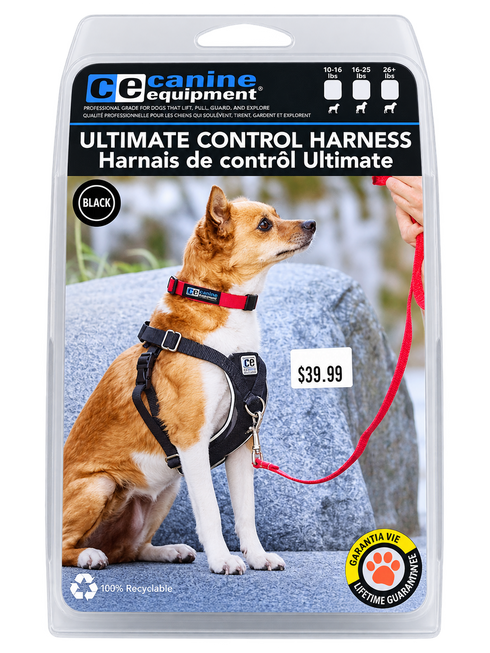 RC Pet Ultimate Control Harness - X-Small - Black