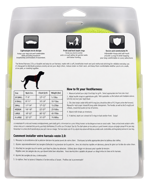 RC Pet Vented Vest Harness - X-Large - Lime
