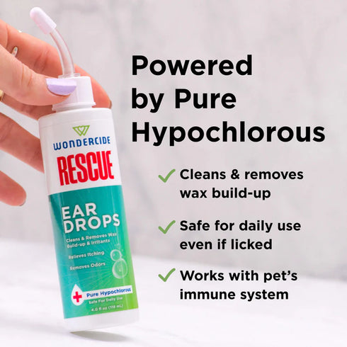 Wondercide Rescue Ear Drops For Dogs & Cats - 4oz Droplet