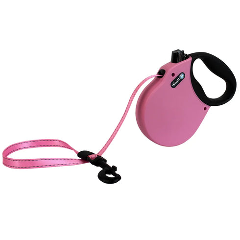 Alcott Adventure Retractable Dog Leash - Small - Pink