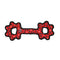 Tuffy's Ultimate Tug-O-Gear Red Paw Dog Toy