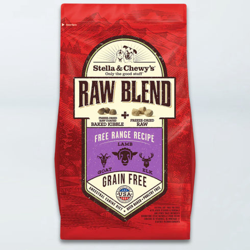 Stella & Chewy's Raw Blend Kibble Grain Free Dry Dog Food - Free Range - 3.5lb Bag