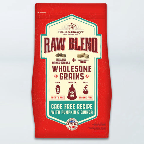 Stella & Chewy's Raw Blend Kibble Wholesome Grains Dry Dog Food - Cage Free - 22lb Bag