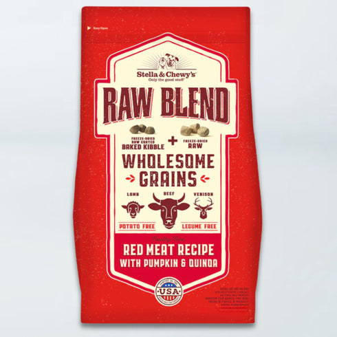 Stella & Chewy's Raw Blend Kibble Wholesome Grains Dry Dog Food - Red Meat - 22lb Bag