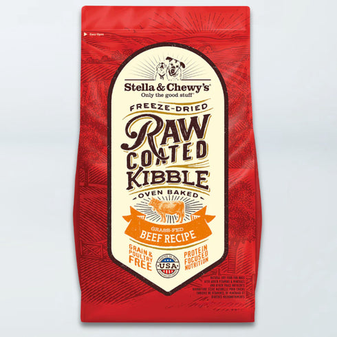 Stella & Chewy's Raw Coated Kibble Grain Free Dry Dog Food - Grass Feed Beef - 3.5lb Bag
