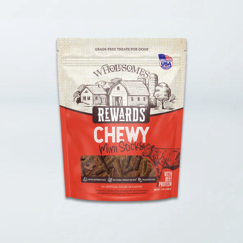 Wholesomes Rewards Chewy Mini Sticks Dog Treats - Beef - 7oz