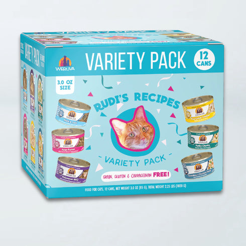Weruva Classic Cat Wet Cat Food Variety Pack - Rudi's Recipes - 12 3oz Cans