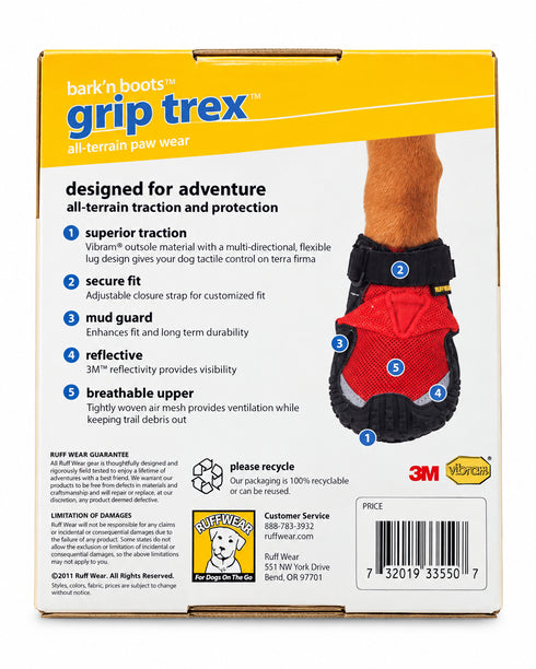 Ruffwear Grip Trex Dog Boots - X-Large - Granite Gray