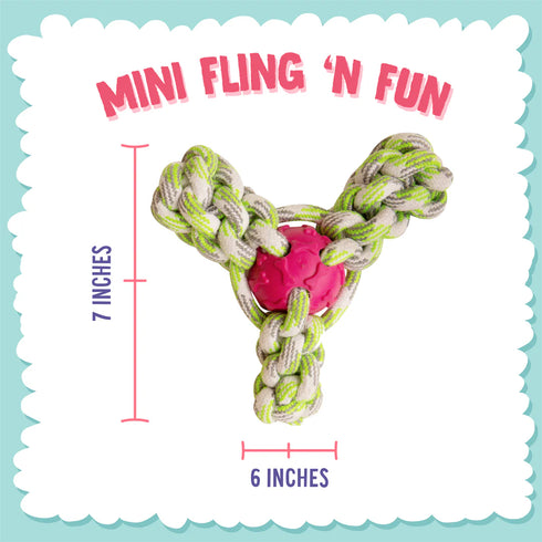 Snugarooz Mini Fling 'N Fun Dog Toy - Assorted Colors