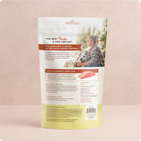 Badlands Ranch Superfood Bites Air Dried Dog Treats - Salmon - 4oz Pouch