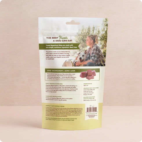 Badlands Ranch Superfood Bites Air Dried Dog Treats - Beef Liver - 4oz Pouch