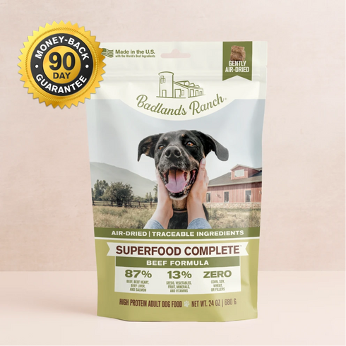 Badlands Ranch Superfood Complete Air Dried Dog Food - Beef - 11.5oz Bag
