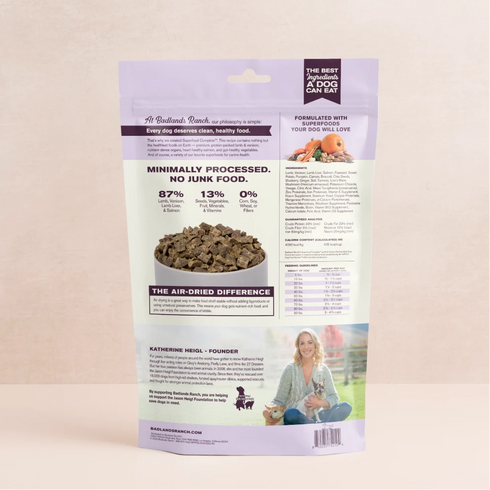 Badlands Ranch Superfood Complete Air Dried Dog Food - Lamb & Venison - 24oz Bag