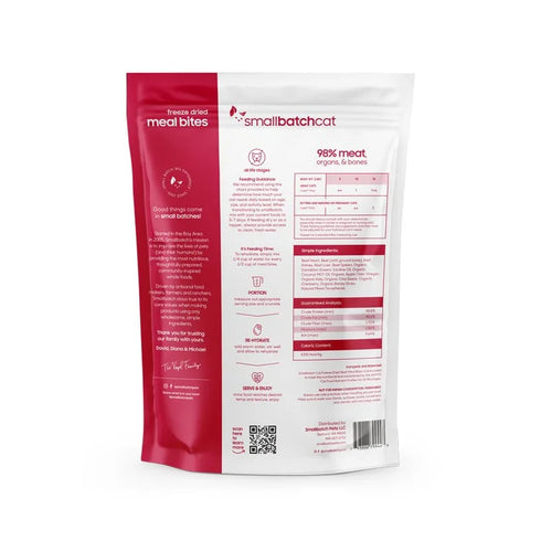 Smallbatch Bites Freeze Dried Cat Food - Beef - 10oz Bag