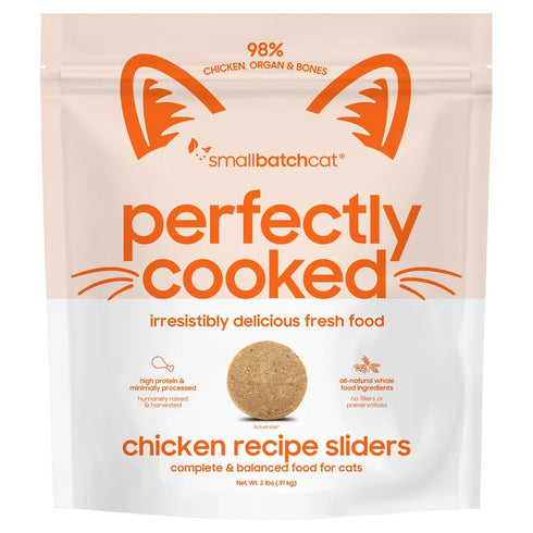Smallbatch Perfectly Cooked Frozen Cat Food - Chicken - 2lb Bag