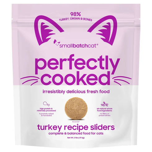 Smallbatch Perfectly Cooked Frozen Cat Food - Turkey - 2lb Bag
