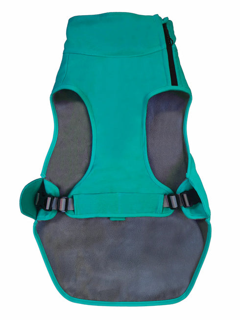 Bay Dog Saginaw Fleece 2.0 Dog Jacket - M - Turquoise