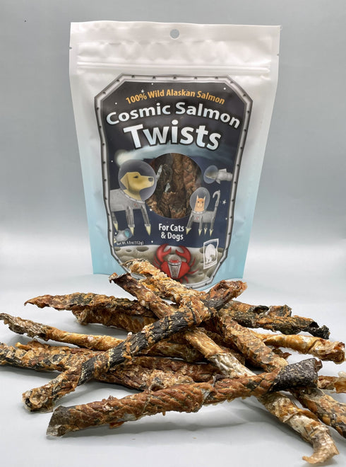 Happy Claws Lucky Paws Freeze Dried Dog & Cat Treats - Salmon Thins - 4oz Pouch