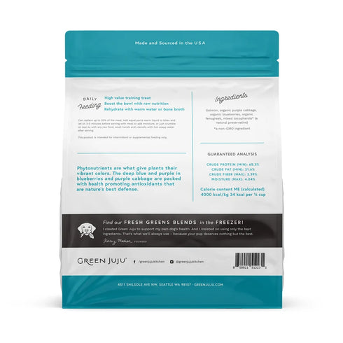 Green Juju Freeze Dried Raw Treat & Topper - Salmon Blue - 3oz Bag