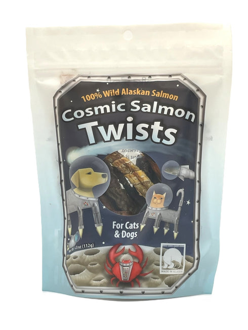 Happy Claws Lucky Paws Freeze Dried Dog & Cat Treats - Salmon Twists - 4oz Pouch