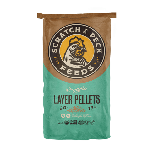 Scratch & Peck Organic Layer 16% Pellets For Chickens & Ducks - 35lb Bag