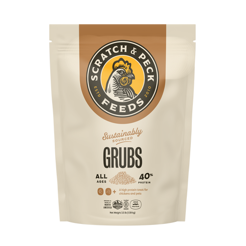 Scratch & Peck Grubs Treats For Chickens & Livestock - 3.5lb Bag