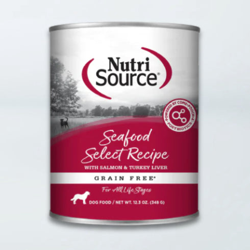 NutriSource Grain Free Wet Dog Food - Seafood Select - 12.3oz Can
