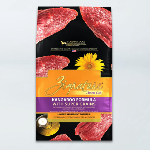 Zignature Select Cuts Dry Dog Food - Kangaroo - 4lb Bag