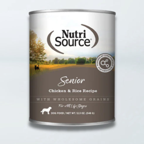 NutriSource Senior Wet Dog Food - Chicken & Rice - 12.3oz Can