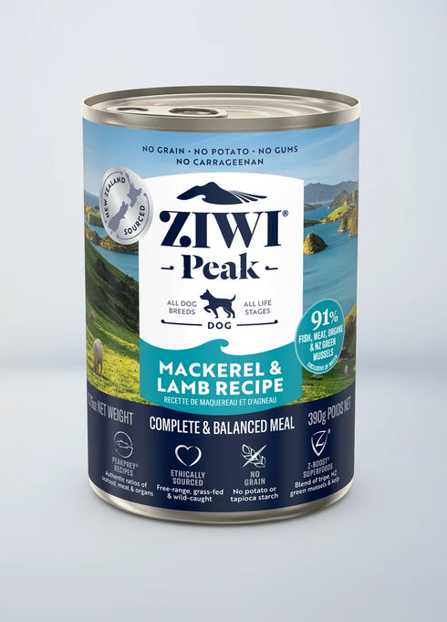 Ziwi Peak Wet Dog Food - Mackerel & Lamb - 13.75oz Can
