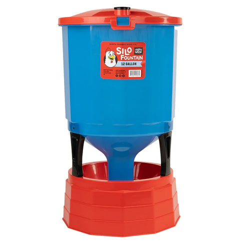 Happy Hen Silo Fountain Chicken Waterer - 12 Gallons