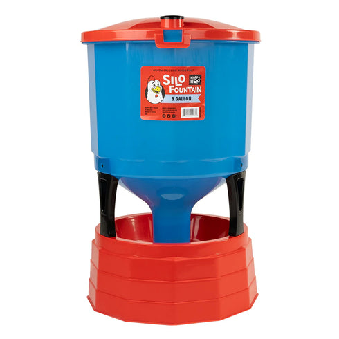 Happy Hen Silo Fountain Chicken Waterer - 9 Gallons