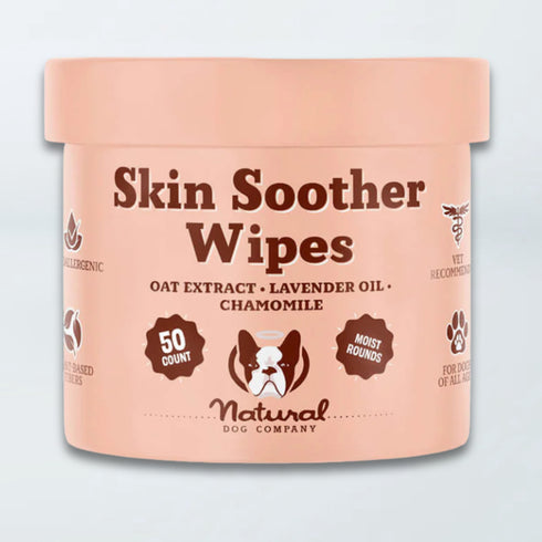 Natural Dog Company Snout Soother Dog Grooming Wipes - 50 Count
