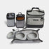 Cleverpup Bistro Box Dog Food Travel Kit - Small - Heather Grey