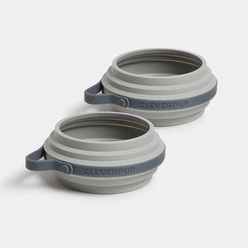 Cleverpup Bistro Box Dog Food Travel Kit - Small - Heather Grey
