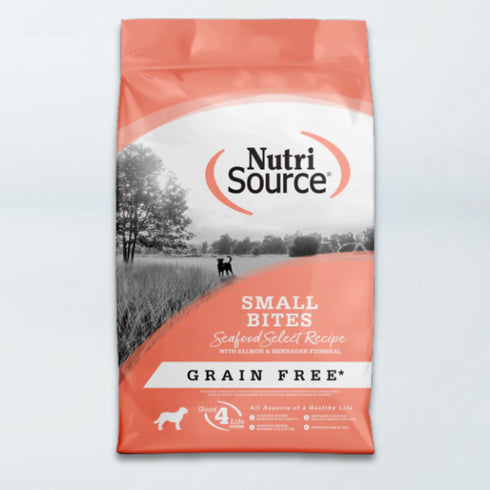 NutriSource Small Bites Grain Free Dry Dog Food - Seafood Select - 4lb Bag