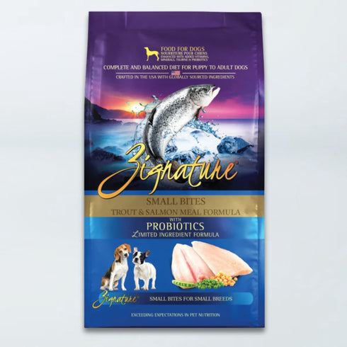 Zignature Small Bites Dry Dog Food - Trout & Salmon - 12.5lb Bag
