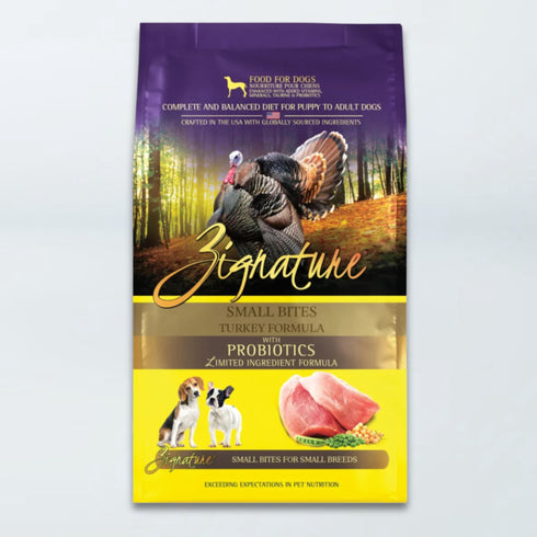 Zignature Small Bites Dry Dog Food - Turkey - 4lb Bag