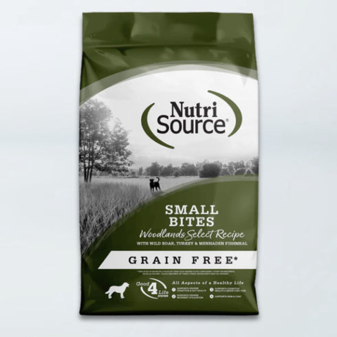 NutriSource Small Bites Grain Free Dry Dog Food - Woodlands Select - 4lb Bag