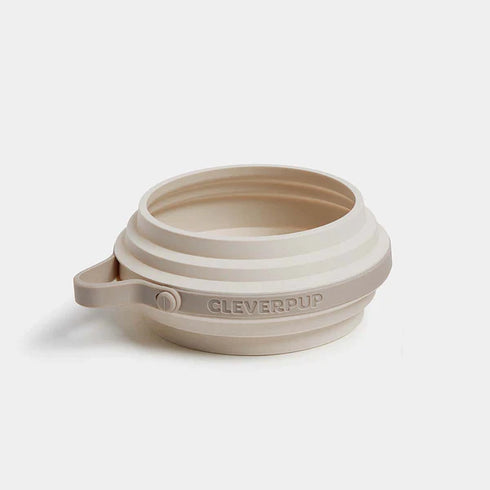 Cleverpup Nomad Collapsible Travel Dog Bowl - Small - Sand