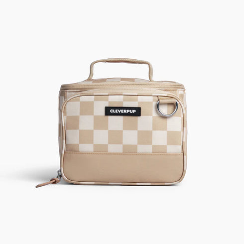 Cleverpup Bistro Box Dog Food Travel Kit - Small - Checkered