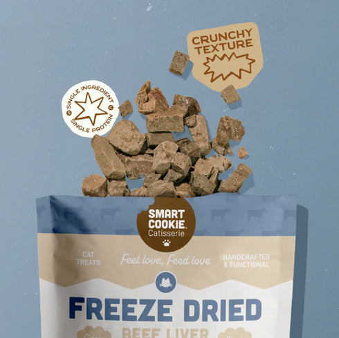 Smart Cookie Freeze Dried Cat Treats - Beef Liver - 1oz Pouch